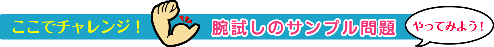 サンプル問題にチャレンジ!